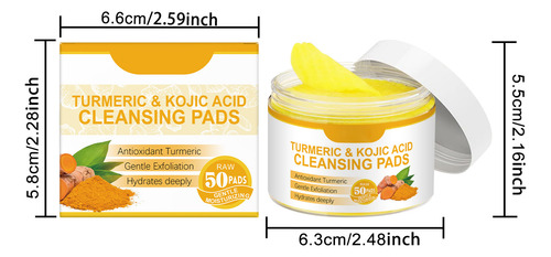 Almohadillas Limpiadoras F Turmeric Kojic Para Eliminar Manc