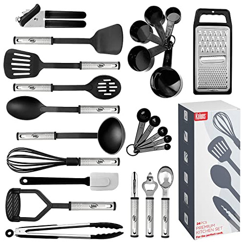 Juego De Utensilios De Cocina De Acero Inoxidable 24 Pcs