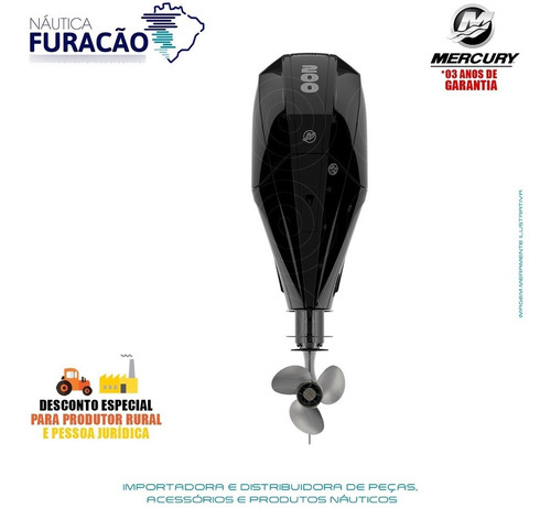 Imagem 3 de 9 de Motor De Popa Mercury 4 Tempos 200hp Xl Efi V6 Mec Preto