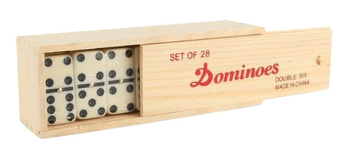 Domino Juego Caja De Madera 28pzs Etm13