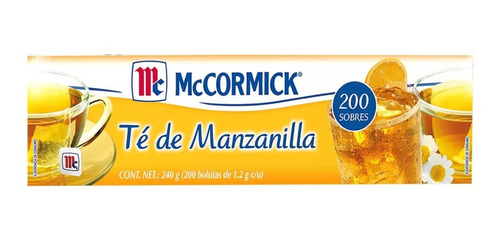 Mccormick Té De Manzanilla 200 Sobres De 1.2g