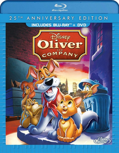 Oliver Y Su Pandilla 1988 Disney Pelicula Blu-ray + Dvd