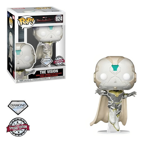 Boneco Funko Pop Marvel Wanda Vision The Vision 824 Diamond