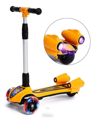 Monopatin Patineta Scooter Niña Y Niños Musical Con Bluetoth