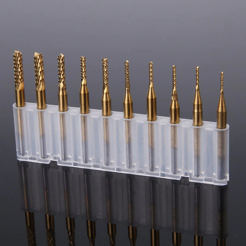 Fresa 0,8mm A 3,175mm / 1/8 - Pcb/cnc/router 10 Peças