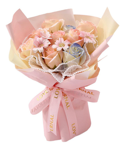 Regalo Del Día De La Madre, Ramo De Flores De Jabón, Rosa