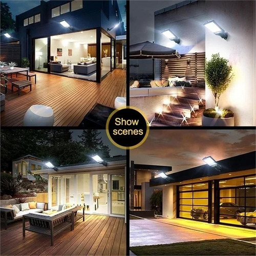Lámpara Led De Pared Solar Para Pared Exteriors 2 Piezas