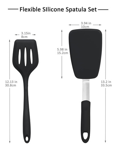 Juego De Espátulas De Silicona Flexible, Espátula Ranurada D