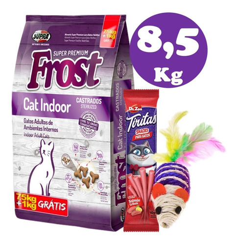 Imagen 1 de 2 de Frost Cat/gato Indoor 8,5kg + Raton Con Movimiento + Nuggets