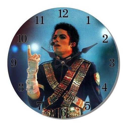 Reloj Mural De Madera Mj Cantando / Runn