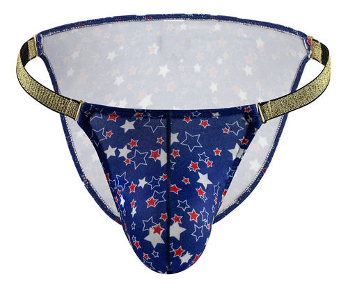 Bragas C Para Hombre Con Estampado De Estrellas, Cintura Baj