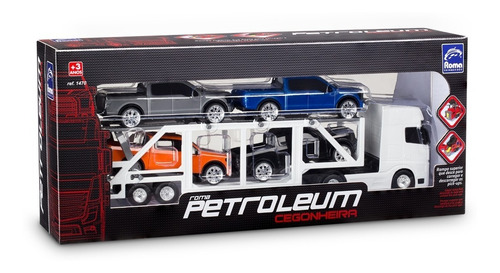 Caminhão Cegonheira Cegonha Roma Petroleum - 1/43 - Roma
