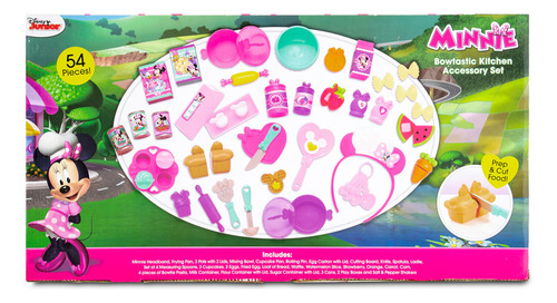 Minnie Mouse Set De Cocina Para Niños Disney Jr 54 Pzs / B Color Rosa