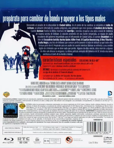 Batman Ataque A Arkham Assault Dc Comics Pelicula Blu-ray