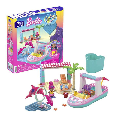 Mega Bloks: Barbie Color Reveal Exploración Con Delfines