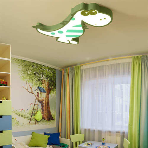 Runnup Lampara Techo Dinosaurio Luz Led Para Dormitorio