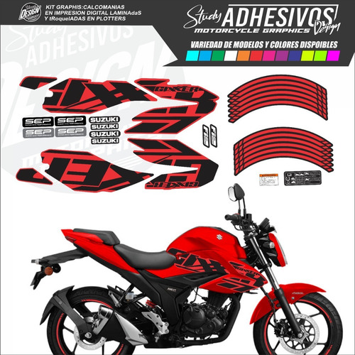 Calcomanias Gixxer 150 - 250 Personalizadas Tipo Originales 