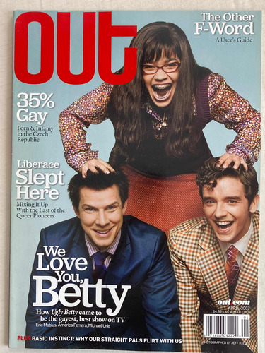 Revista Out / Ugly Betty Abril 2007 Impecable Lgbt+ (Usado)