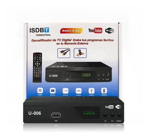 Receptor Sintonizador Tv Digital Isdb-t Fullhd Decodificador