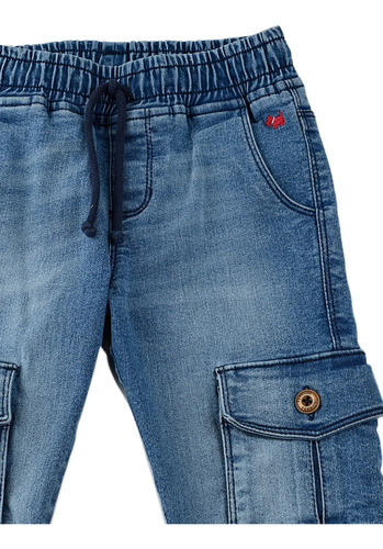 Jogger Para Bebe Ferrioni Jaretas Mezclilla