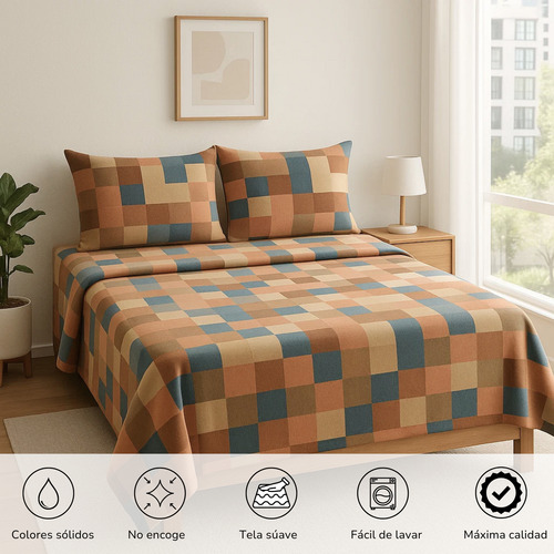 Juego De Sábanas Polar Térmica Duvló Ideal Para El Frio Beige King