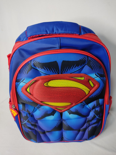 Morral, Bolso Mochila Escolar 3d Superman 