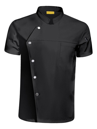 Chaqueta De Chef Con Botones A Presión De Talla L Negro