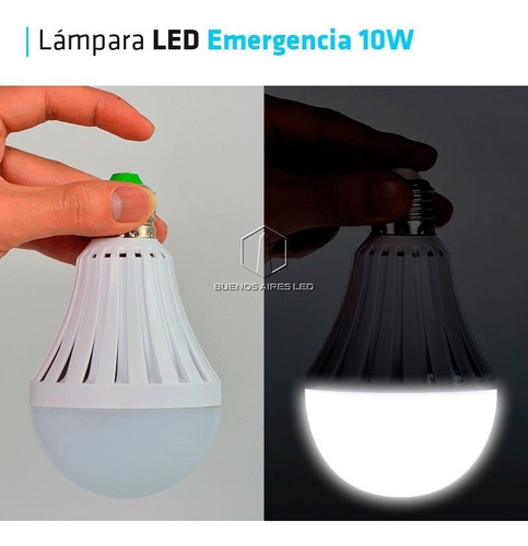 Lampara Led Emergencia 10w 3 Horas Autonomia Blanco Calido Blanco Frio Bateria 1200ma