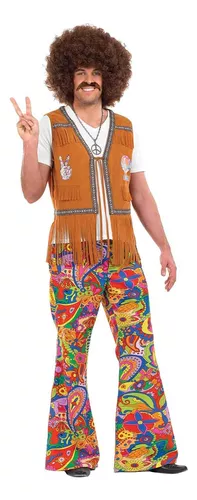 Fun Shack Pantalón Para Disfraz Hippie Hombre, Disfraz
