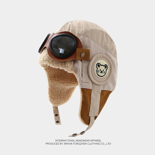 Gorro Gafas Aviador Unisex Retro Cálido Bonito Para Invierno
