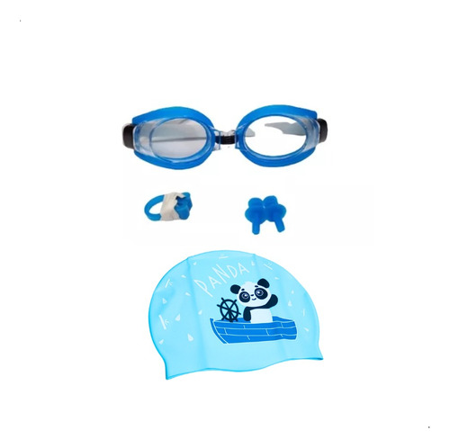 Kit Natación Gorro Antiparras Tapon Oreja Nasal Deporte 