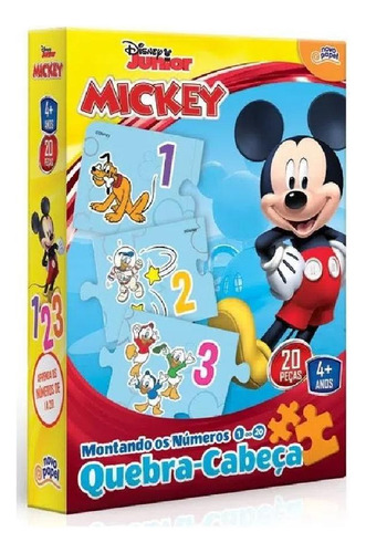 Quebra Cabeça Disney Mickey Montando Os Números Toyster 8020