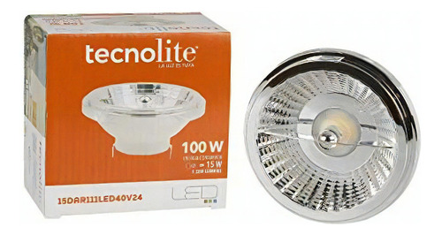 Foco Led Ar111, Atenuable, 15 W, Base G53, Luz Blanca 4 000