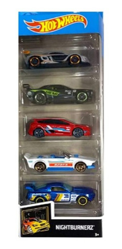 Set 5 Carritos Hot Wheels Edición Nightburnerz 1m