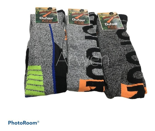 Imagen 2 de 5 de Medias Ski Invierno 3/4 Pack X2 Infantil Dufour 2287