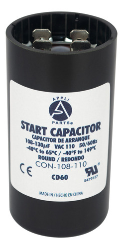 Appli Parts Condensador Capacitor Arranque 108-130 Mfd (micr