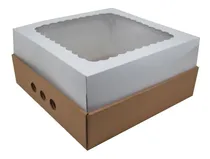 Comprar Caja Para Desayuno O Torta Con Visor 30x30x12 X 10 Unidades