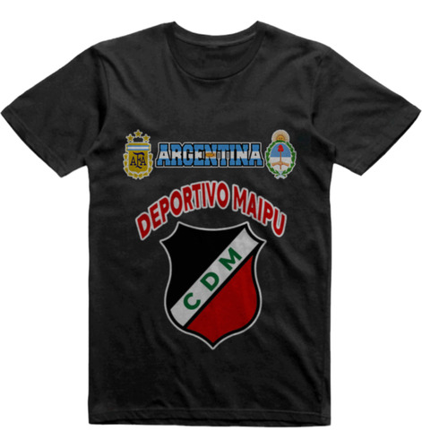 Remera Infantil Negra Deportivo Maipu Mendoza