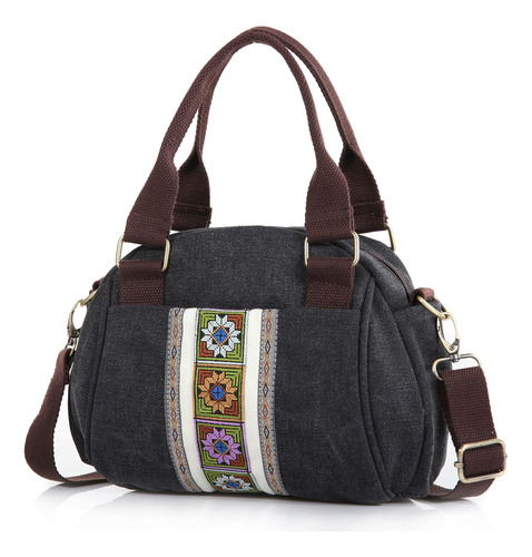 Bolso De Hombro Vintage De Lona Para Mujer Hobo Daily Purse 