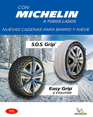 Imagen 8 de 12 de Cadena Para Nieve Tela Red Easy Grip Evo 8 Michelin Evo8