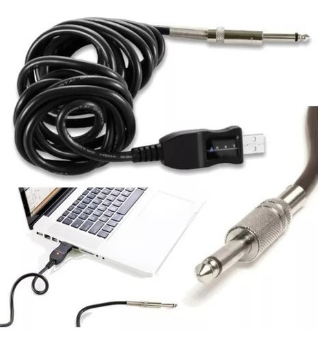 Cable Instrumentos Plug 6.5 Mono A Usb  Pc Notebook Arwen