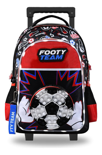 Mochila Carro 18 Con Luz Pop Futbol Footy F1791 Juguetería