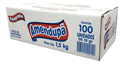Paçoca Amendupã Embalagem 100 Unidades