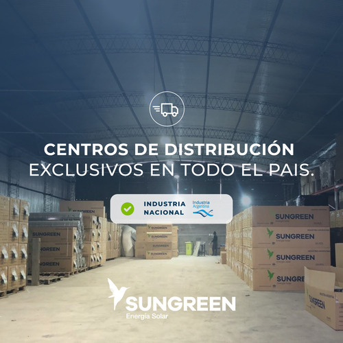 Termotanque Solar Sungreen 200l 5 Pers Presur Hp + Resistenc Color Plateado