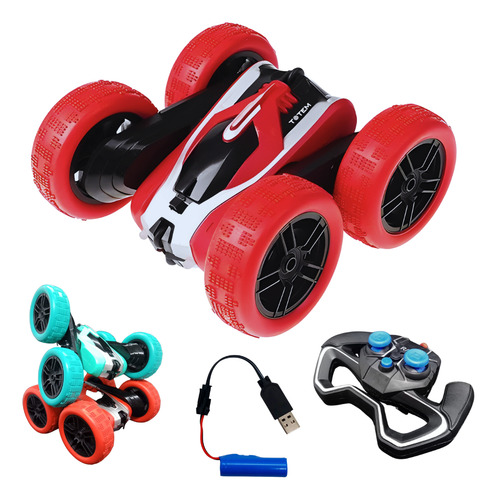 Carrinho Acrobático Stunt Controle Manobra 4x4 Com Led 