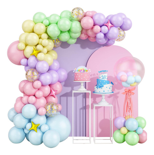 Decoración De Fiesta De Cumpleaños Con Globos De Unicornio