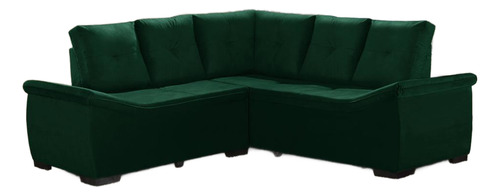 Sofá de Canto 5 Lugares Suede Japão Verde Sofá Casa