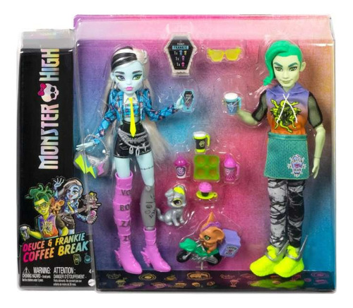 Monster High Set Doble Deuce Y Frankie Coffee Break 2022