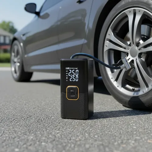 Compresor Inflador Portátil Para Neumáticos 150psi Negro Monofásica