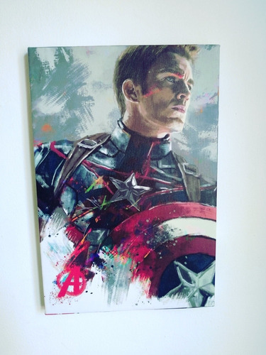 Capitán América Cuadro Avengers Decoración Arte Pieza Hogar 